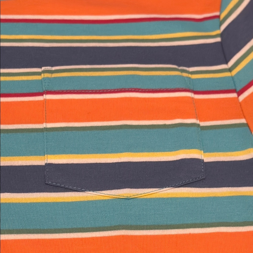 NWT Polo by Ralph Lauren boys Blue and Orange Striped Short Sleeve Tee - Picture 3 of 7